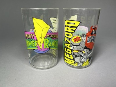 Mighty Morphin Power Rangers Small Plastic Juice Cups Vintage 1994 Saban 2 Lot