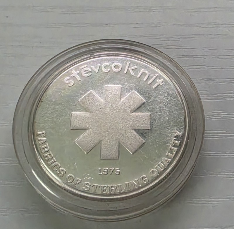 Rare 1975 1 Oz Engelhard Stevcoknit .999 Vintage Silver Round Stevcowovens 