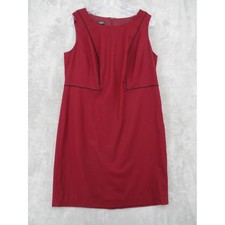 Talbots Dress 12W Petite Wool Sheath Career All Season Lightweight Lined Maroon