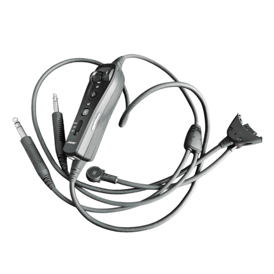 Bose A20 416317 GA Dual Plug Headset Microphone Cable Control