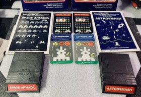 INTELLIVISION 2 CIB GAME LOT SPACE ARMADA /ASTROSMASH CLEANED & TESTED 4/5/26 #1