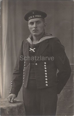 Foto, kaiserliche Marine, Portrait Matrose der S.M.S. Vulkan (MJ-191-3)