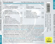 THE WELTE MIGNON MYSTERY VOL. XXIII NEW CD