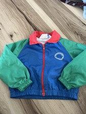 VINTAGE OshKosh Full Zip Jacket Size 2T Blue Green Colorful 90s USA Made