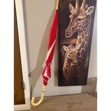 Vintage Estee Lauder Independence Statue Red White Umbrella Chic Accessory