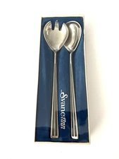 Svanetinn Pewter Salad Serving Set Norway MCM Hardanger New in Box