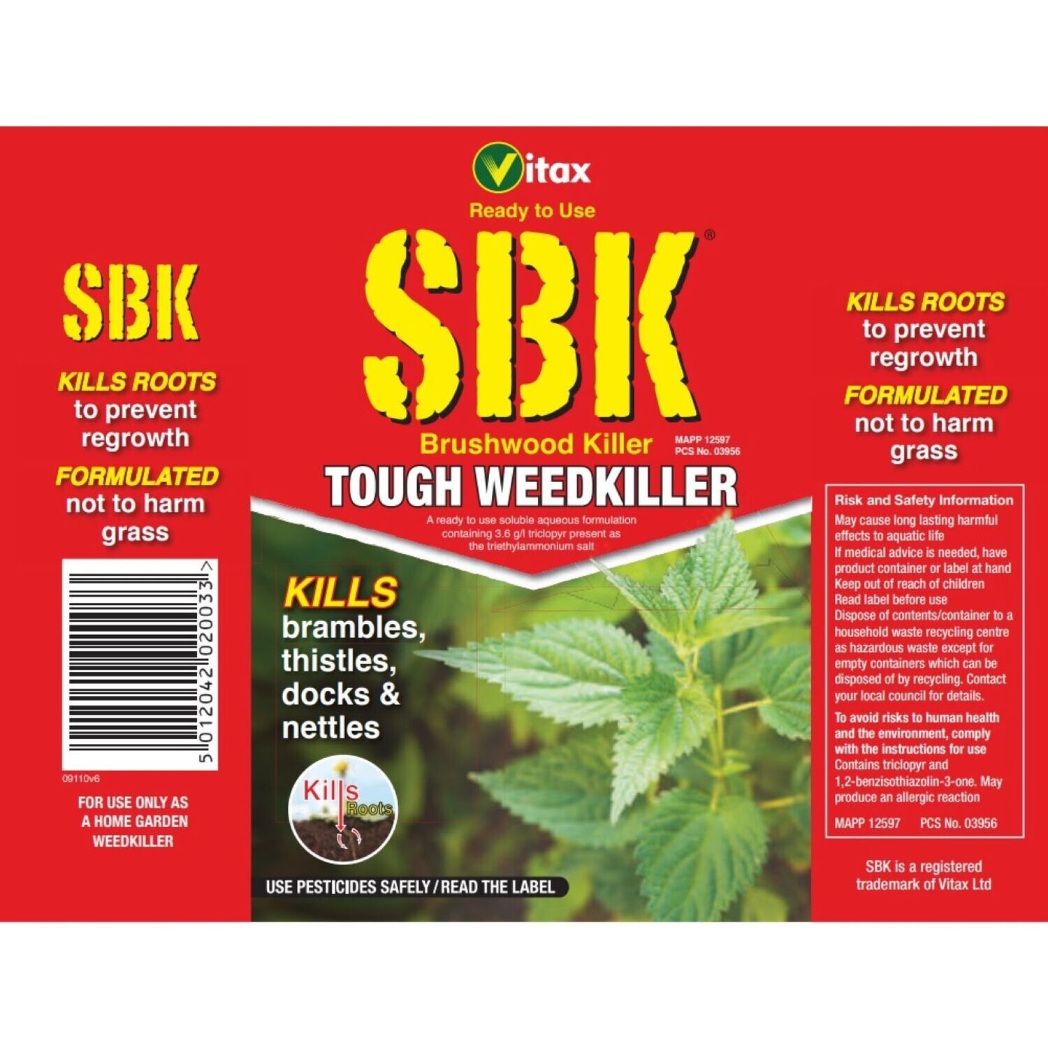 Vitax SBK Tough Weed Killer Brushwood Tree Stump Bramble Weedkiller