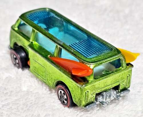 HOT WHEELS REDLINE VOLKSWAGEN BEACH BOMB LIGHT GREEN HK 1969 ORIGINAL FINE+ - Picture 6 of 21