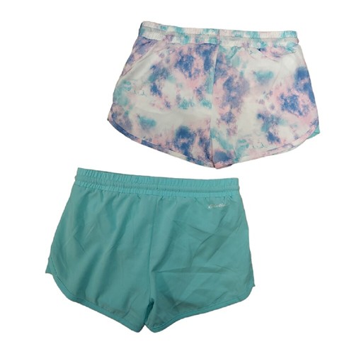 Eddie Bauer Youth Girl's 2 Pack Quick-Dry Lined Active Shorts Aqua - Picture 2 of 2