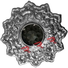 Scottish Brooch Kilt Highland Grey Stone Chrome Kilt Fly Plaid Brooche's 4" AAR