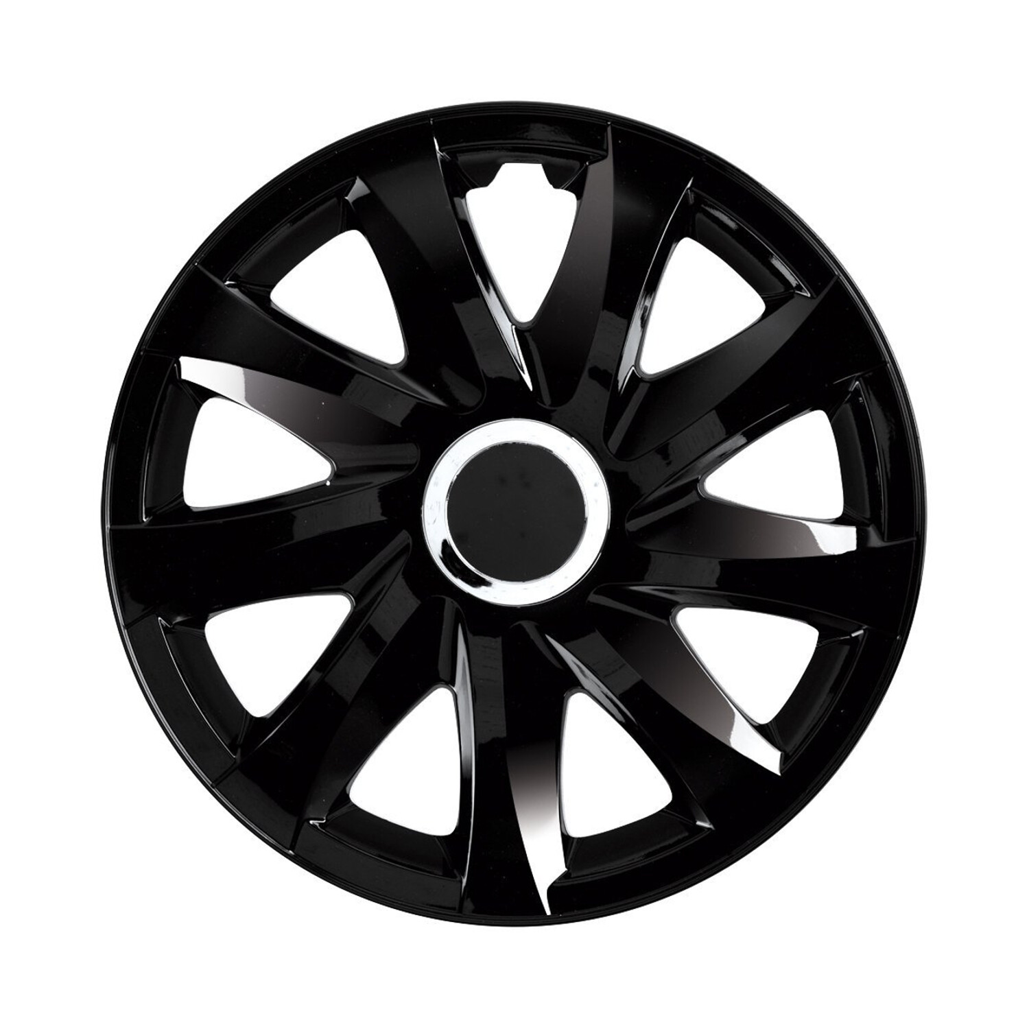 Enjoliveurs 15 pouces NRM Drift noir laque pour auto 4 pieces