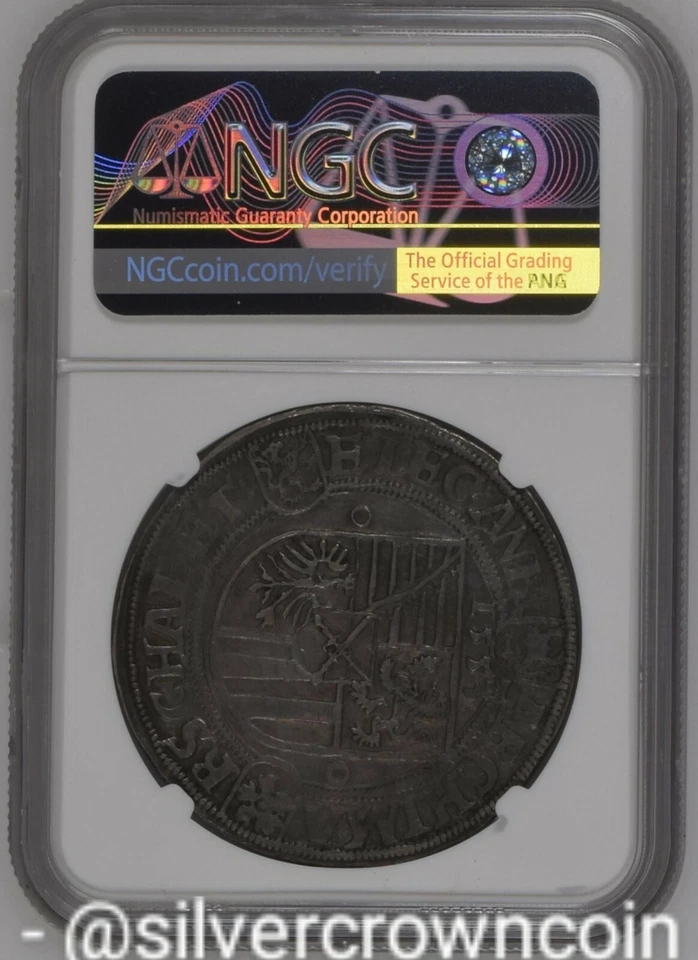 SCC Saxony Albertine Thaler 1553 ANB. DAV-9787. Silver Crown Dollar Taler coin. - Image 4 of 4