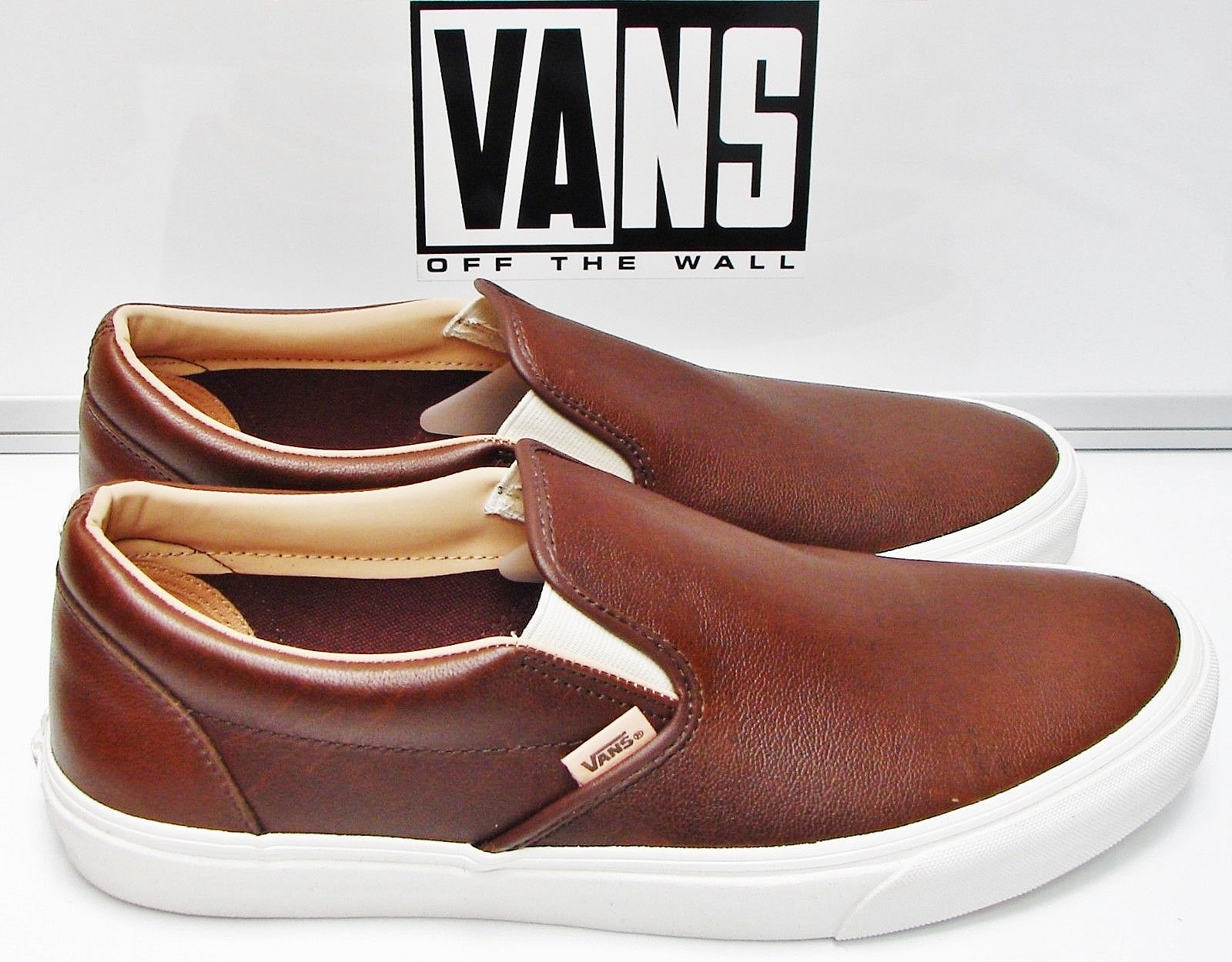 vans lux leather slip on