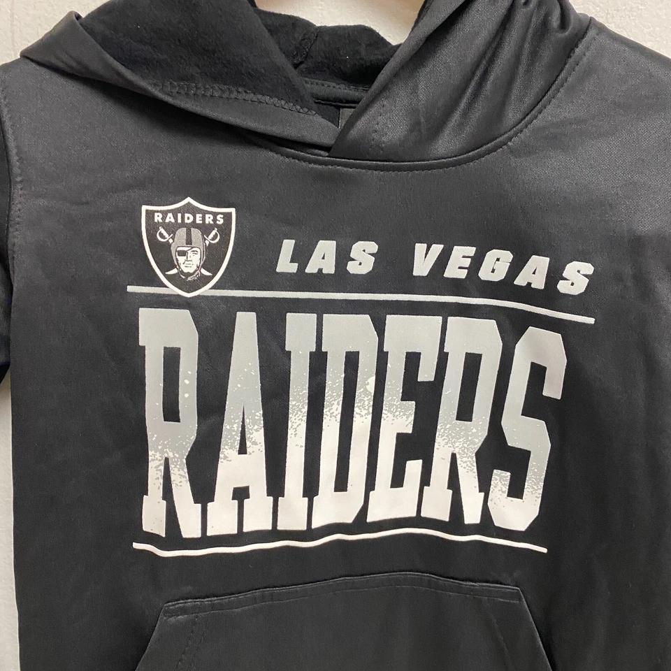 NFL Youth Polyester Team APPAREL LAS VEGAS RAIDERS Print Hoodie Size Small-8 - Image 4 of 4