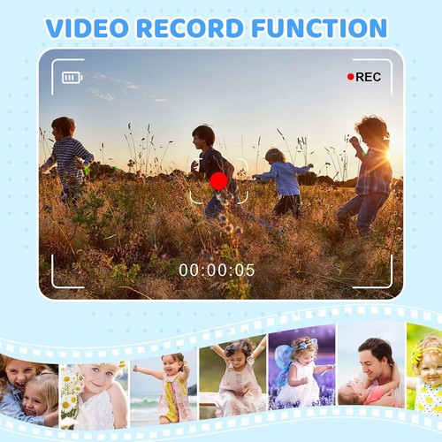 ASTGMI Macchina Fotografica Bambini, 12MP Mini Ricaricabile Fotocamera Digitale - Foto 4 di 8