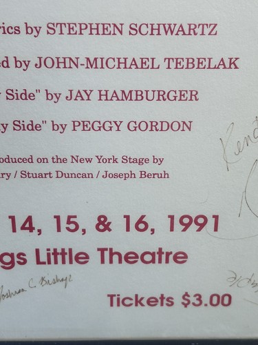 Vintage Cast Signed 1991 Godspell Hastings Little Theater Production Poster - Picture 7 of 12