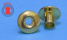 RTN-632-230BR, Brass Binding Open End Rivet Post Nut #6-32 X 0.230 - 25pcs