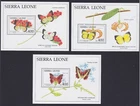 SIERRA LEONE 1991 - Butterflies and Flowers souvenir sheet -MNH-