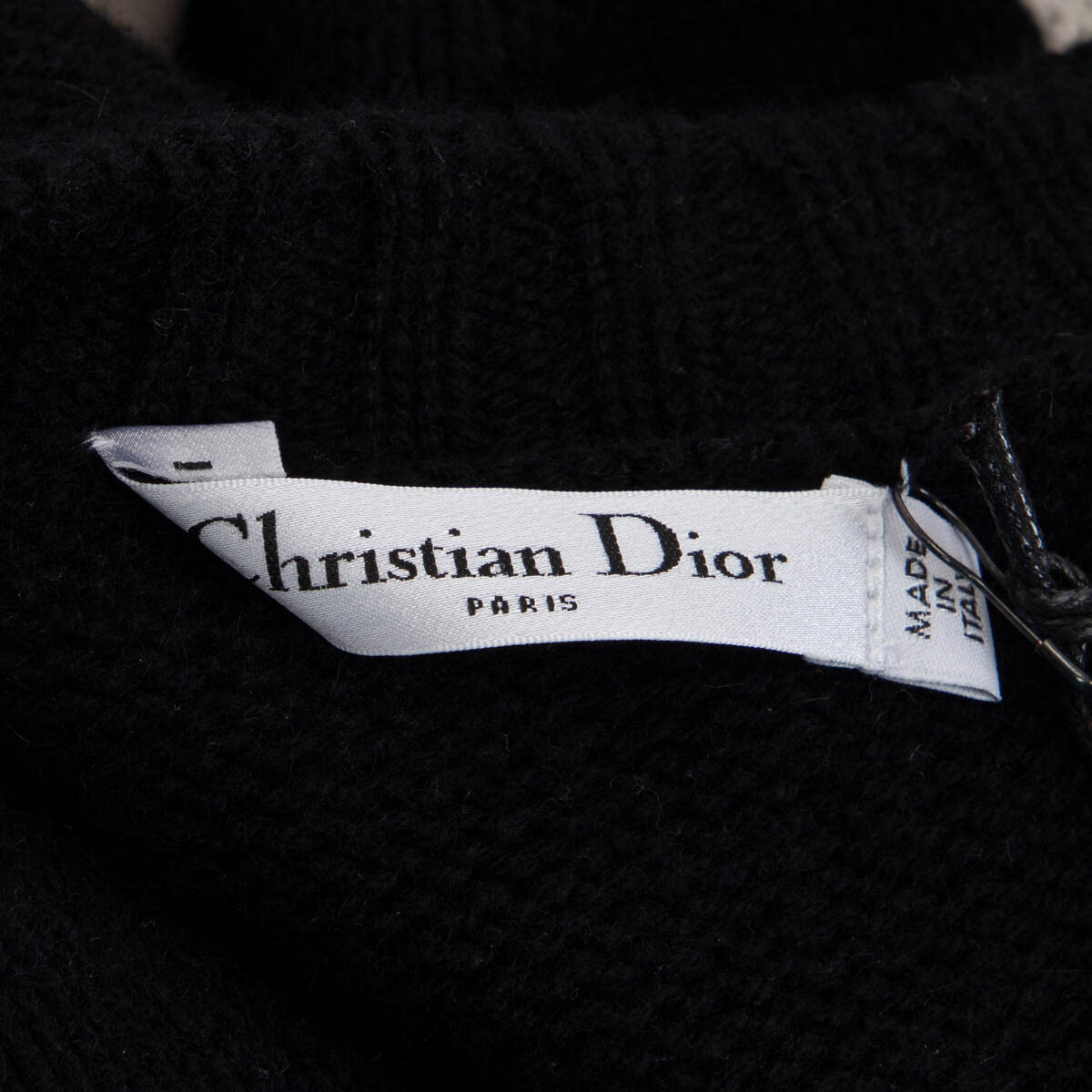 64263 auth CHRISTIAN DIOR black cashmere J'ADIOR V-Neck 64263 auth CHRISTIAN DIOR black cashmere J'ADIOR V-Neck