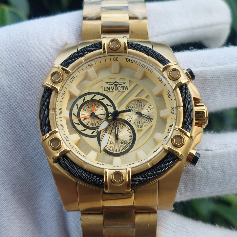 Reloj Hombre Invicta Bolt Cronógrafo Relleno Dorado 52MM Foto 2 de 4