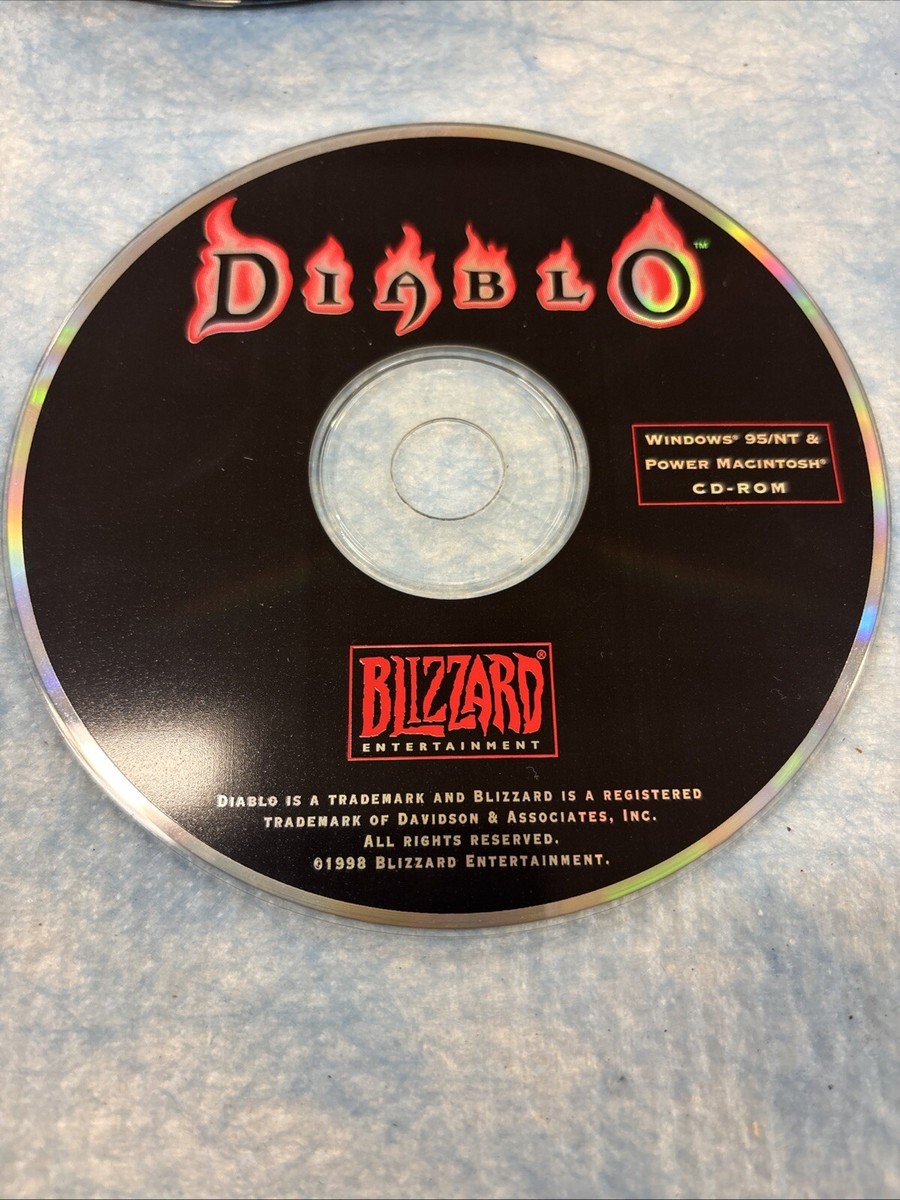 Diablo 1 (PC, CD-ROM, 1998, Blizzard) 90's Video Game - Disc Only