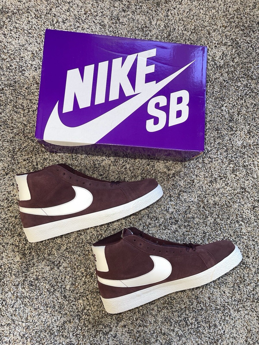 Nike SB Zoom Blazer Mid Skate Shoes burgundy crush size 12