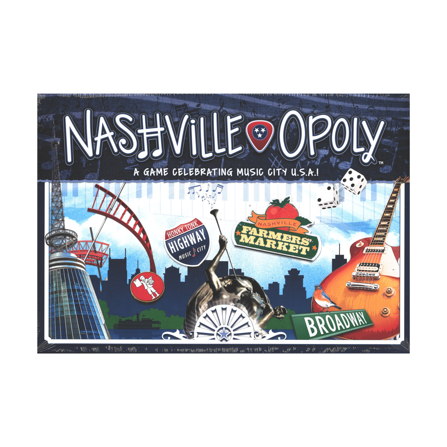 Late for the Sky Board Game Nashville-Opoly Box SW