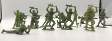 VTG Green Army Men Lot Of 18 Unmarked Self-Standing/Prone Plastic Toy Soldiers