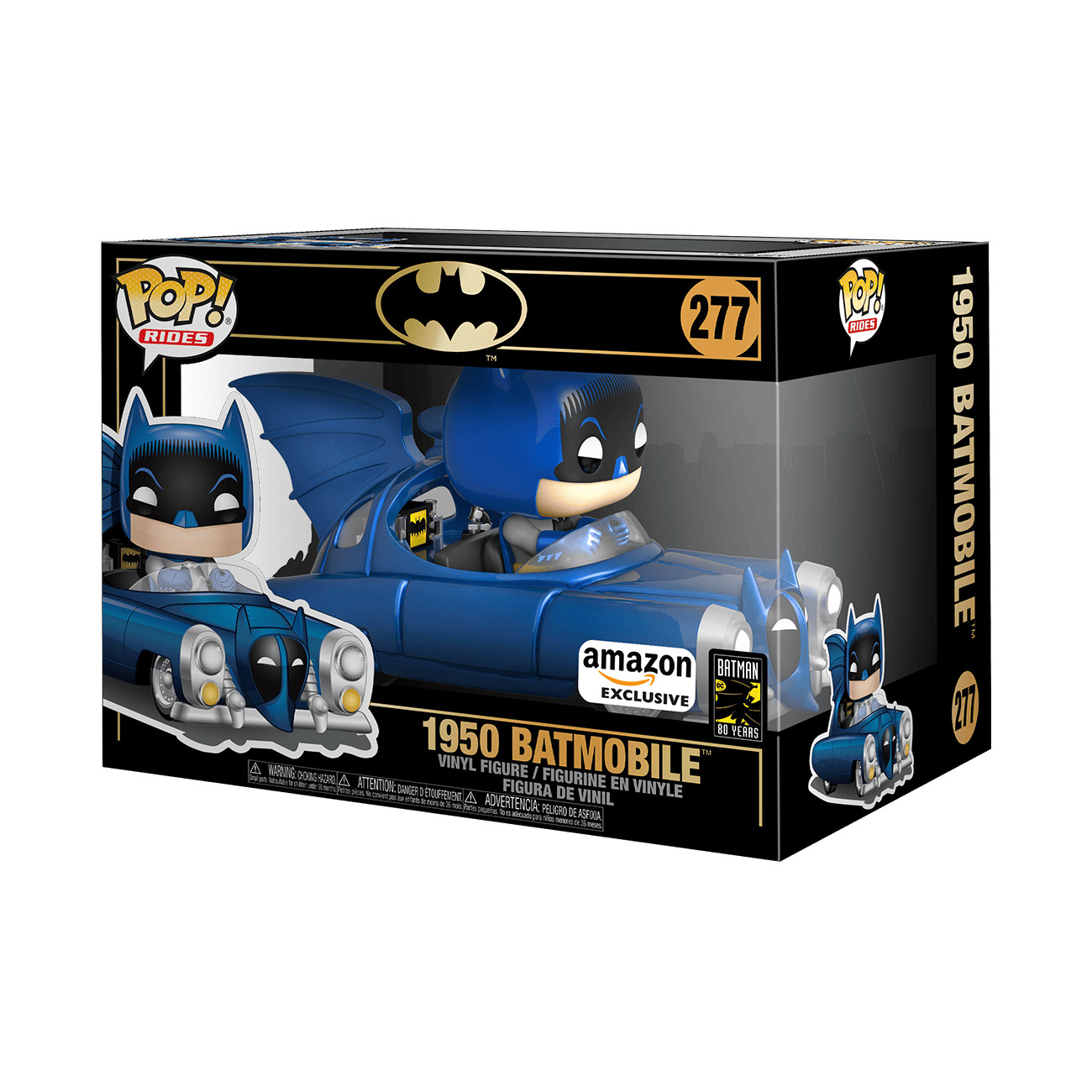 新品未開封☆Funko POP! ライド バットマン ブルーメタリック 1950 Amazon.com: Funko Pop! Rides: Batman 80th - Blue Metallic 1950
