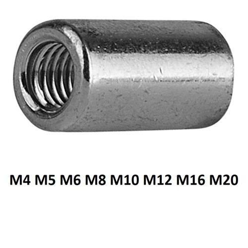 AERZETIX Verbindungsmuttern M6x30x10mm - 10 Stück Verlängerungsmuffen Verzinkt