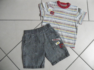 Baby Set 2tlg Gr. 80  23 Monate  Catimini  Hose T-Shirt Kurzarm 100% Baumwolle