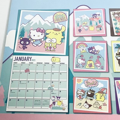 Hello Kitty New Sealed 2023 16 Month Wall Calendar Great Artwork 4 Gallery  Wall | eBay