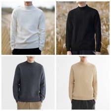 Men's Lupetto Neck Sweater Sweatshirt Sweater Pullover Dressy Casual Clothing