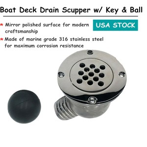 Boat Deck Drain Scupper Marine Stainless Steel Floor Drain For