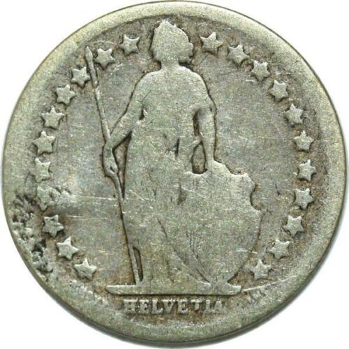 Q0629 Switzerland 1/2 Franc Suisse Helvetia 1882 B Berne Silver > M Offer - Bild 1 von 2