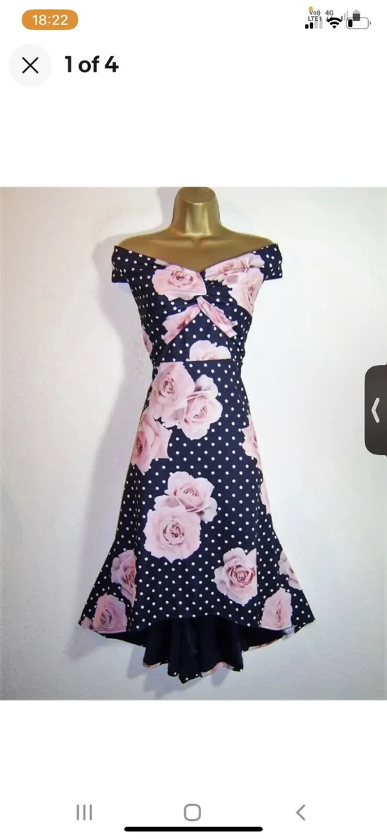 Quiz navy and white cheap dress