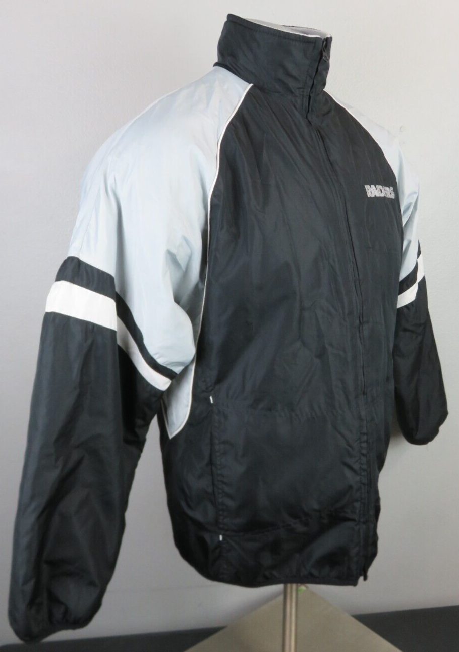 Vintage NFL Raiders Jacket Full Zip Size Youth XL 1820 (Fits Mens S