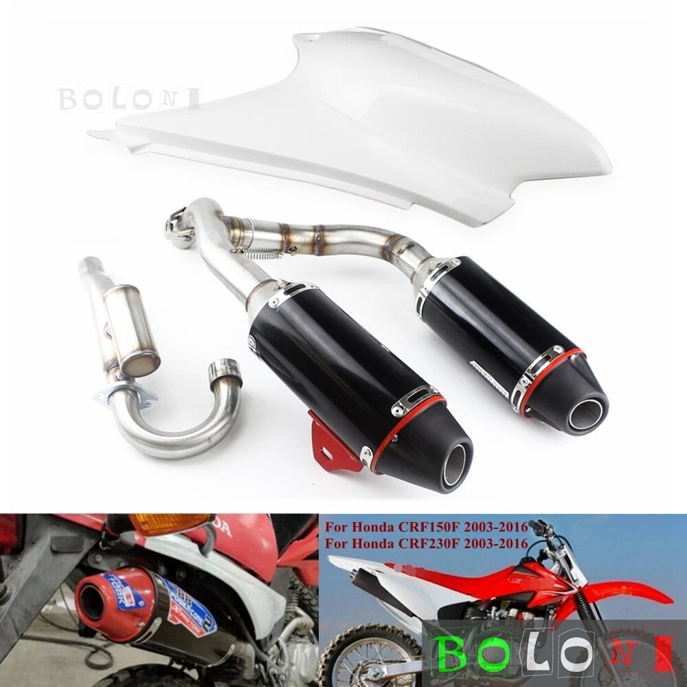 Dirt Bike Full System Dual Exhaust Pipes For Honda CRF150F CRF230F