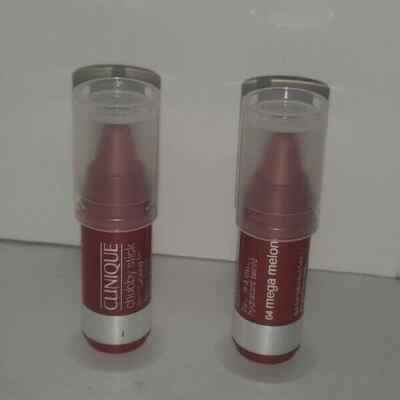 2 NEW Clinique Chubby Stick Intense Moisturizing Lipstick Mega Melon
