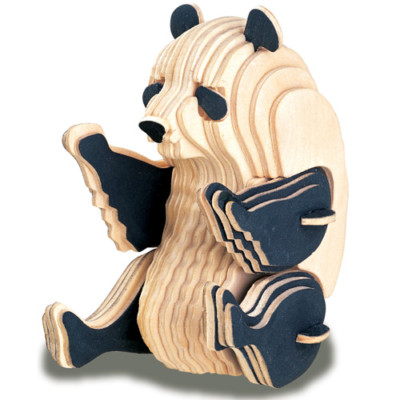 Panda 3D Holzbausatz Säugetier Bär Zoo Wild Holzpuzzle Steckpuzzle Holz Tier Bau