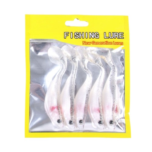 Lifelike Bass Bait 5pcs Soft Fishing Lure Artificial Bait Hook 5 Colors - Picture 15 of 16