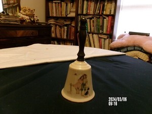 9-Inch Norman Rockwell Gorham Fine China 1981 "Sweet Serenade" Collector Bell