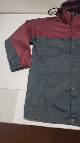Coleman Windbreaker Jacket Men's Size Large Nylon PVC Hooded Waterproof Maroon - Picture 7 of 21