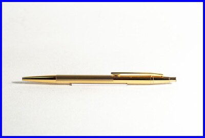 1980s NOS MONTBLANC NOBLESSE pusher Ballpoint Pen 23K GOLD plated