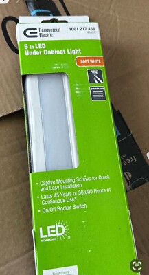 Commercial Electric 9 in. LED White Direct Wire Under Cabinet Light 57001A-WH