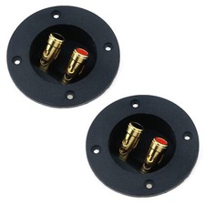 2x Speaker Box Terminal Cup 3" 2-Way Spring Loaded Jacks Speaker Wire Connector