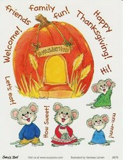 Suzy's Zoo Stickers 25 Sheets Happy Thanksgiving Home Sweet Pumpkin