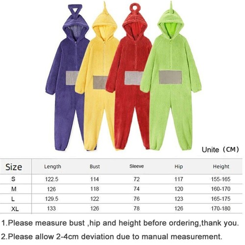 Teletubbies Onesie Costume Kigurumi Pajamas Party Sports Day Book Week Cosplay - Picture 3 of 17
