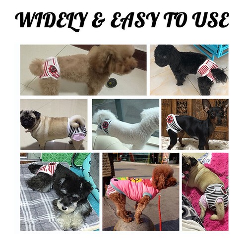 Pet Dog Diaper Female Puppy Physiological Panties Nappy Sanitary Pants Underwear - Picture 2 of 14