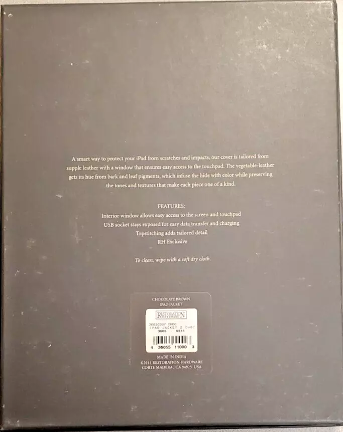 *NEW RUSTIC ARTISAN LEATHER iPAD JACKET / ENVELOPE - Image 4 of 4